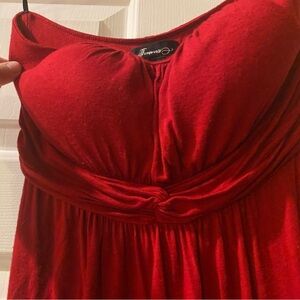 Forever 21 Strapless Red Dress